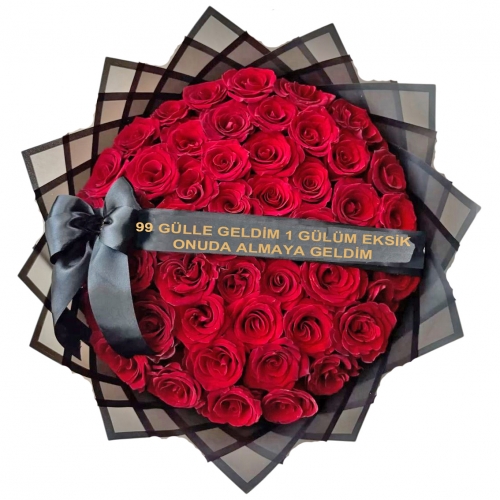 Kişiye Özel Mesajlı 100 Gül